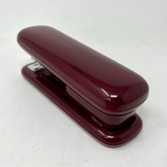 Vintage ELDON WORKSPACE STAPLER Desk Office Products Maroon Burgundy - Picture 5 of 9